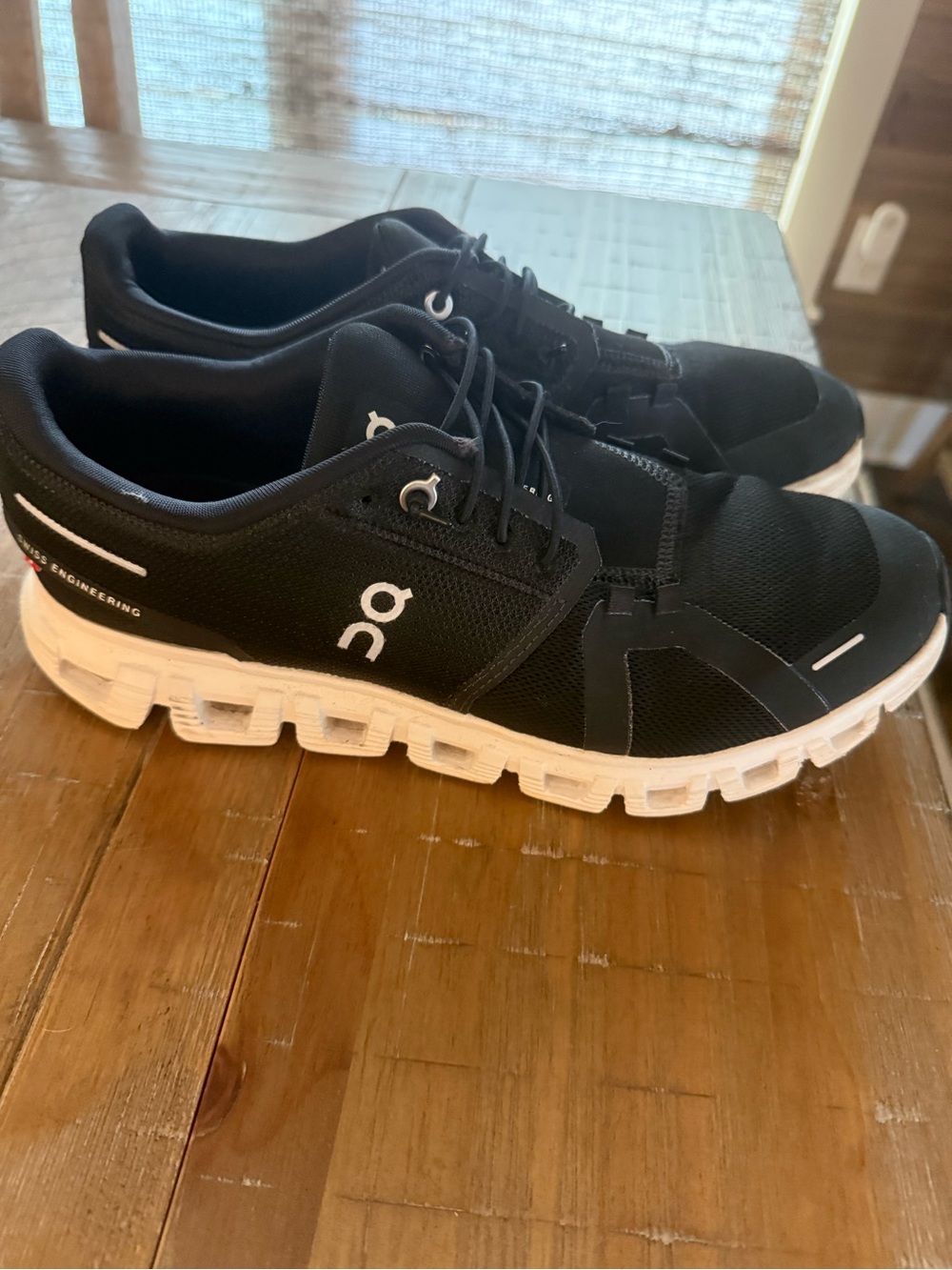 On Running Black and White Cloud Sneakers for Men
